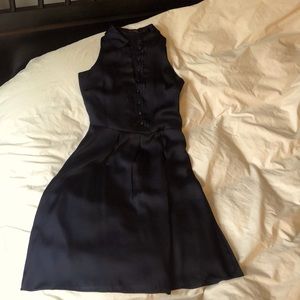 Navy button front dress size 0